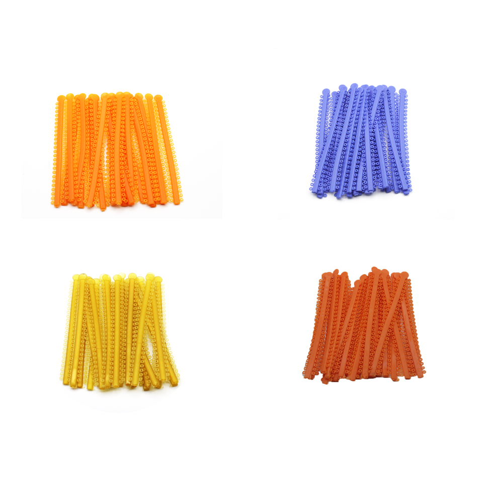 1000 Ties = 20 Sticks ทันตกรรมจัดฟัน Elastic Ligature TIES ที่มีสีสันสําหรับวงเล็บวงเล็บจัดฟัน Treatment