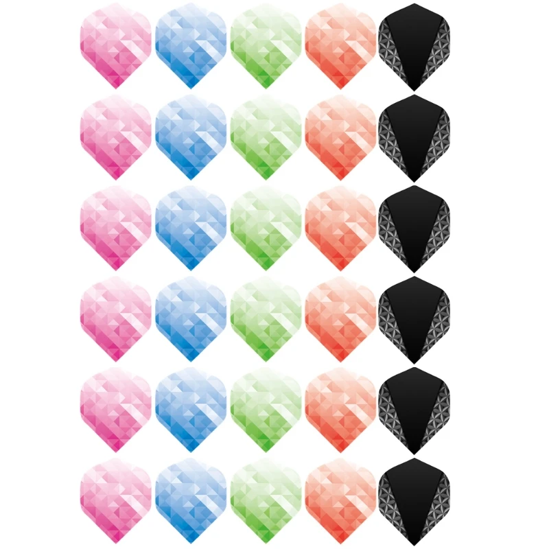 30Pcs/Set Standard Dart Flights Professional Darts Accessories Kit PET Flight Durable Feather Replacement Tail Wing