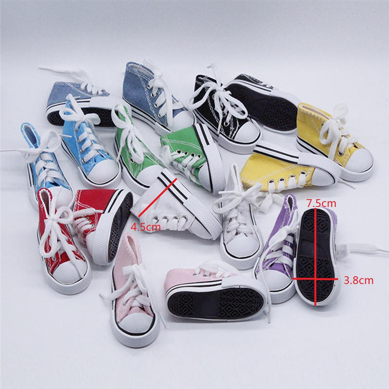 7.5cm boneca tênis cores sortidas boneca moda sapatos de lona para 1/3 1/4 bjd bonecas brinquedo feito à mão sapatos acessórios brinquedos presente