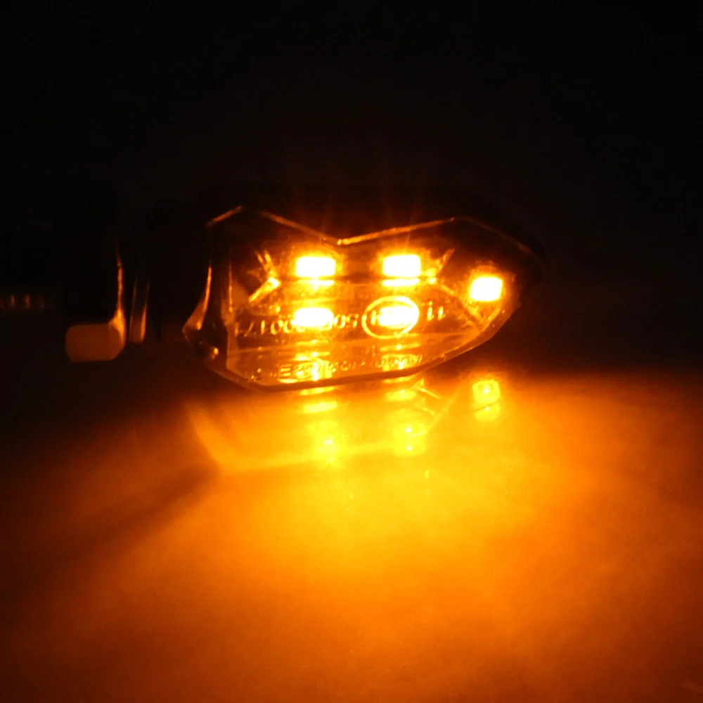 LED ターンシグナルライト超高輝度 2 個オートバイミニユニバーサル Led バイクランプアンバーウインカー LED インジケータライト