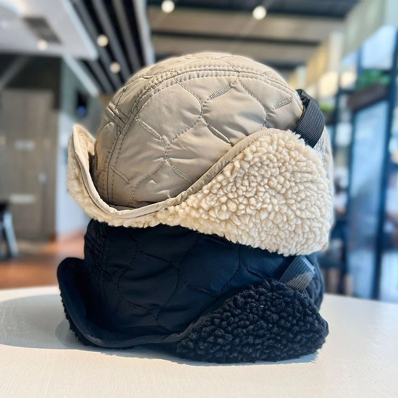 ฤดูหนาวผู้ชายผู้หญิง Trapper Aviator Trooper Earflap กันน้ําสกีลงหมวกเครื่องบินทิ้งระเบิดหมวกป้องกันหูหมวก REVERSIBLE Wearable
