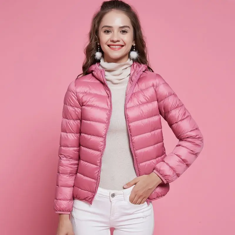 Doudoune compressible ultra légère en duvet de canard blanc pour femme, veste chaude, parkas pour femme, 26 couleurs, printemps, hiver, marque, nouveau, 2023