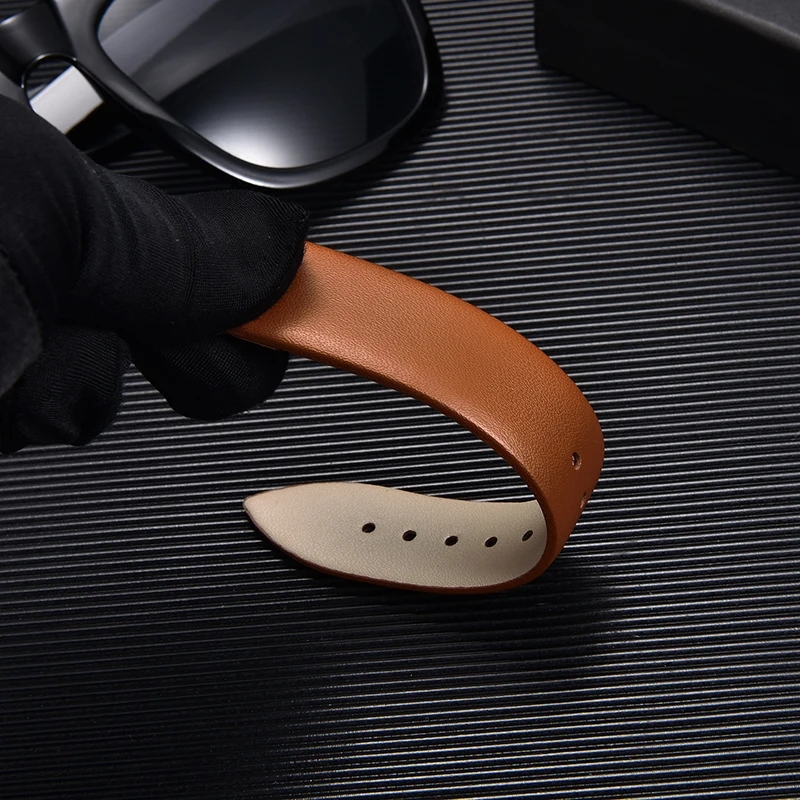 男性と女性のための超薄型レザーウォッチバンド,スペアアクセサリー,交換用ストラップ,16mm, 18mm, 20mm, 22mm