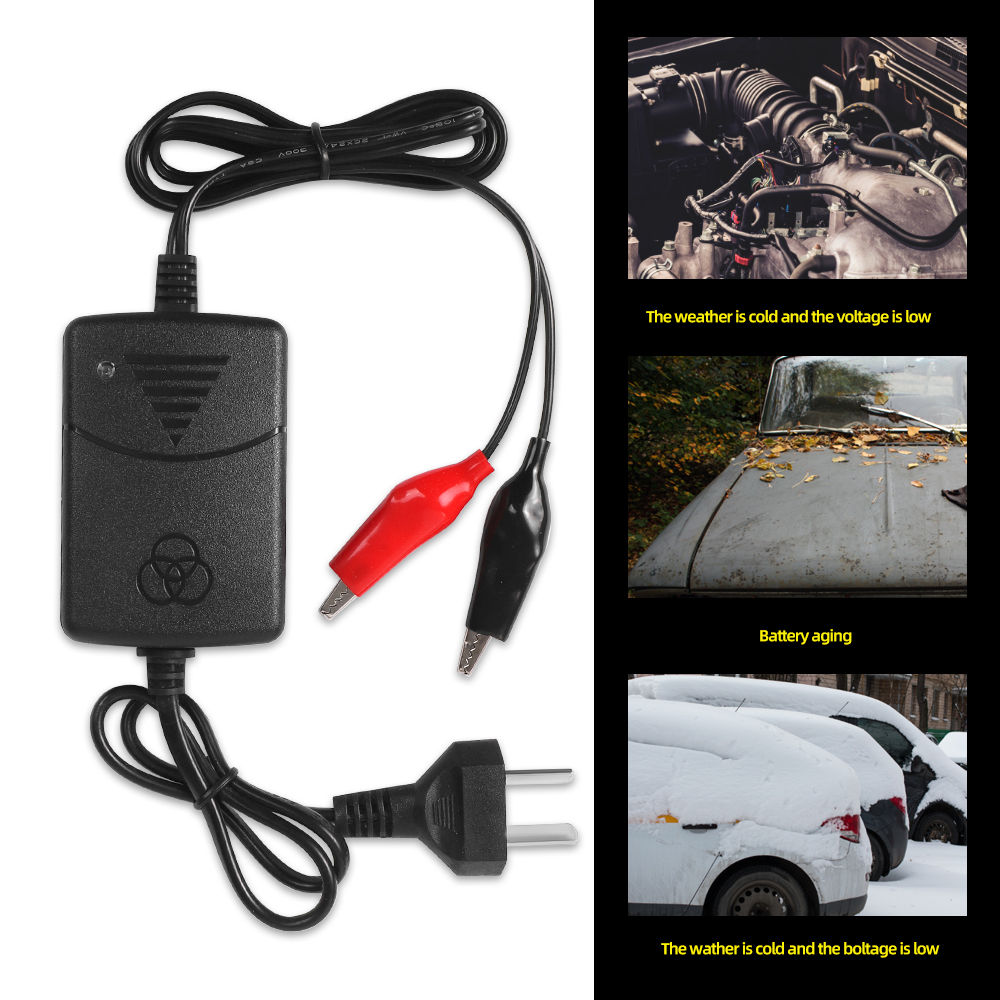 Cargador de batería inteligente de 12V y 1300Ma, recargable para plomo sellado Acidc por coche, camión, motocicleta, juguetes eléctricos, enchufe UE, EE. UU., Au, Reino Unido