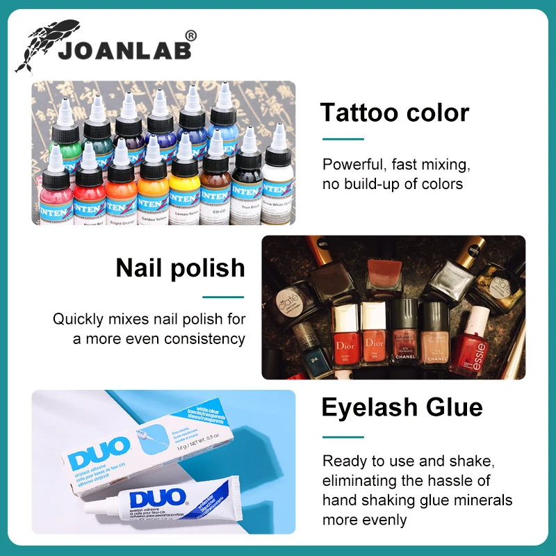 JOANLAB Mini Vortex Mixer Laboratorio Tattoo Pigmento Smalto per unghie Miscelatore di inchiostro liquido Shaker Lab 50ml 2000rpm VM-200