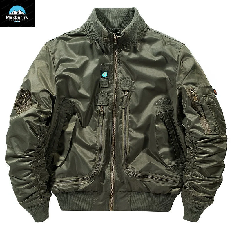 Ma-1 MA-1 chaqueta Bomber funcional para hombre, traje de béisbol Retro de gran tamaño, abrigo, ropa de marca, Chaqueta corta para hombre, otoño 2024
