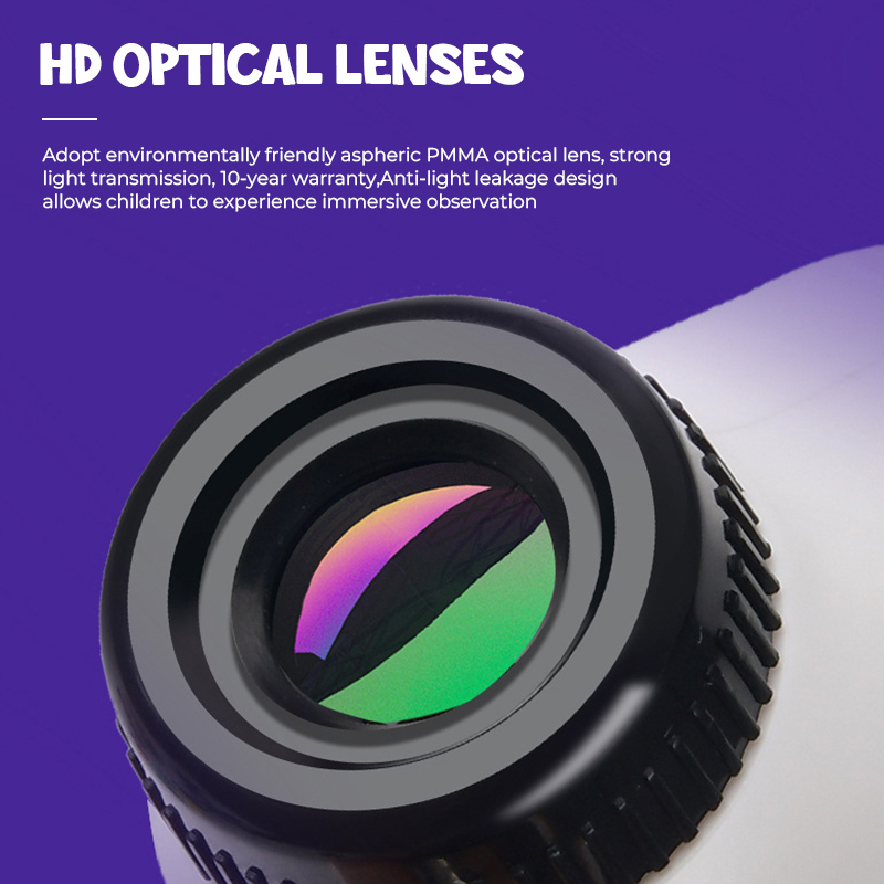 Pocket Microscope Kids Science Toy Kit 60-120x Educational Mini Handheld Microscope with LED Light Outdoor Children Stem Toy