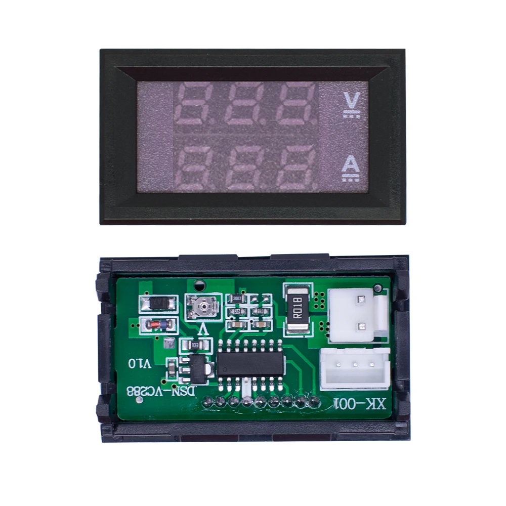 DC 0-100V 10A voltímetro Digital amperímetro pantalla Dual Detector de voltaje medidor de corriente Panel Amp voltímetro 0,28 "LED rojo azul