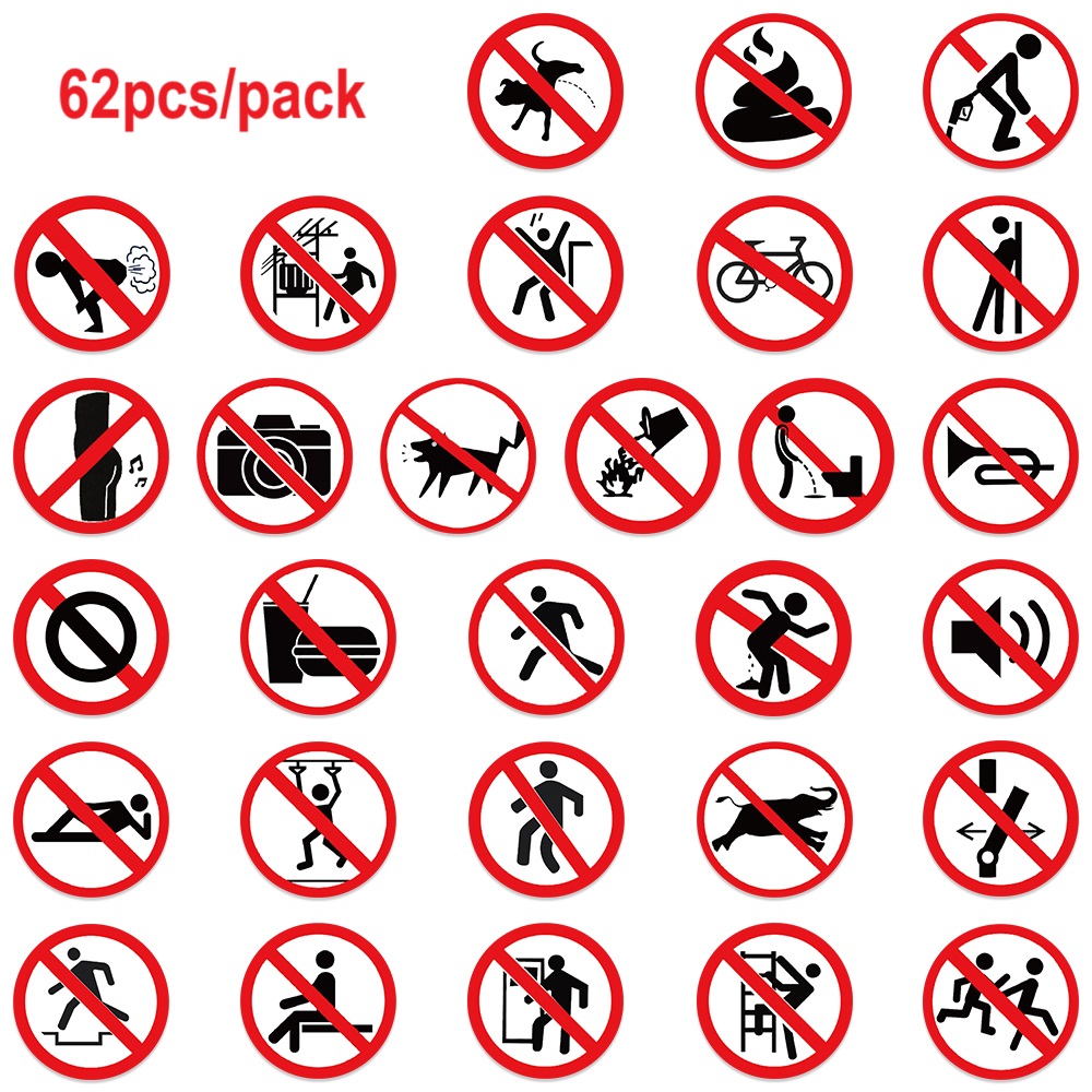 62 pegatinas divertidas sin letreros, equipaje, cuaderno, guitarra, monopatín, pegatinas de grafiti de PVC impermeables