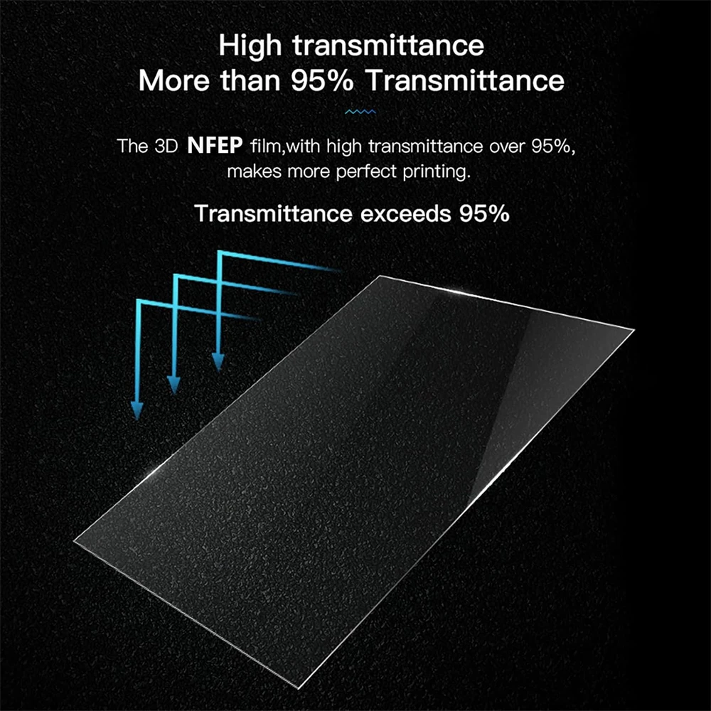 ฟิล์ม NFEP 10.1 นิ้ว 280x200x0.127 มม. ฟิล์ม PFA สำหรับ ELEGOO Saturn 2 Saturn 3 Ultra Saturn 4 Ultra ชิ้นส่วนเครื่องพิมพ์ 3D อุปกรณ์เสริม LCD