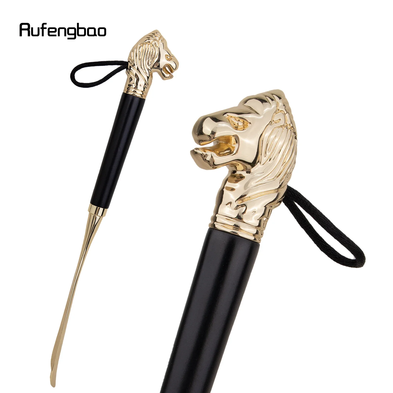 Cabeza de león colorida Animal Shoehorn varita palo de mano Mace caña de moda Cosplay Crosier Back Scratcher Crosier Knob Stick 31cm
