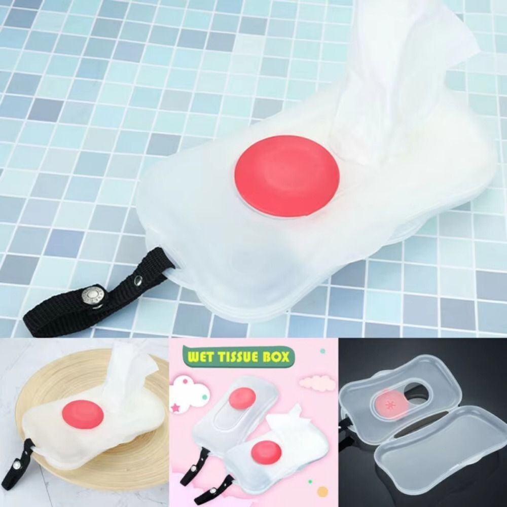 Nova caixa de tecido molhado portátil à prova dwaterproof água reutilizável toalhetes do bebê caixa sala estar plástico armazenamento tecido molhado