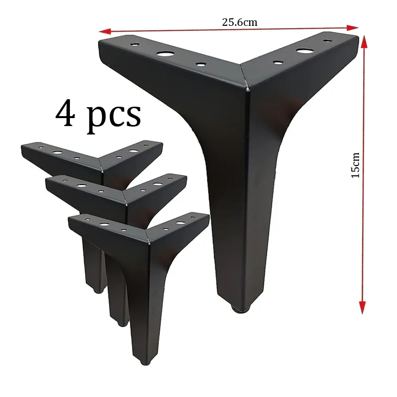 4 ชิ้น DIY เปลี่ยนโซฟาฟุตขาโลหะสําหรับเฟอร์นิเจอร์เท้าโมเดิร์นสามเหลี่ยมฟุตตู้โซฟาเก้าอี้ตู้โซฟาขา