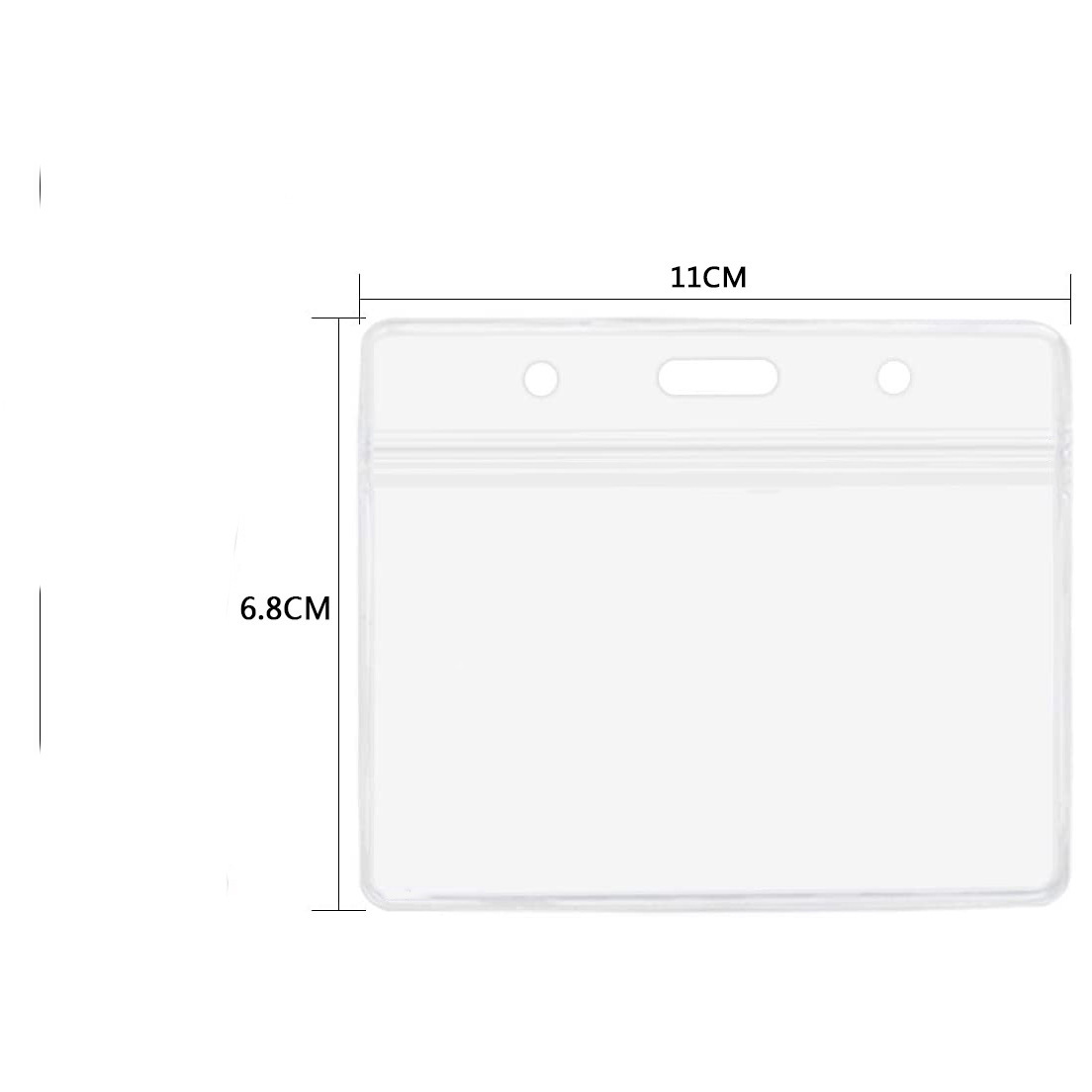 Bview Art PVC ID Card Holder with Black Retractable Lanyard Snap Hook - Adjustable Badge Reel Neck Strap