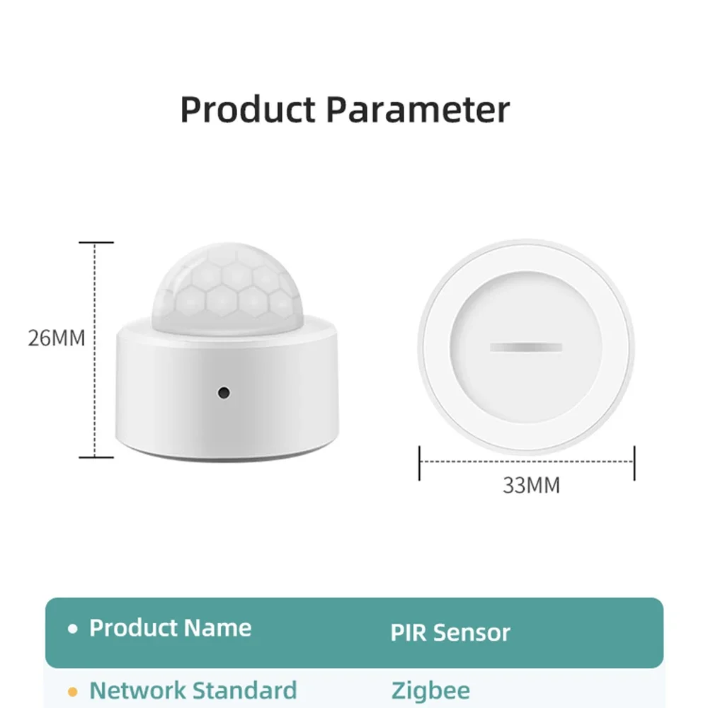 Detector de movimiento inteligente Zigbee 3,0, Sensor infrarrojo de cuerpo humano, inalámbrico, aplicación de hogar inteligente, Control remoto, Tuya, 1 unidad