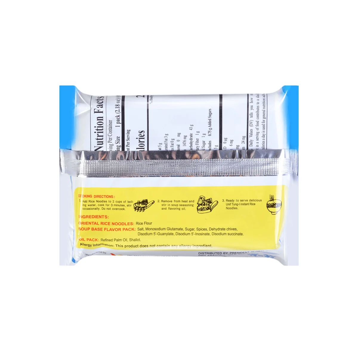 [12Packs] Unif Tung-I Chinese Onion Flavor Instant Rice Noodles, 2.18oz*12Packs
