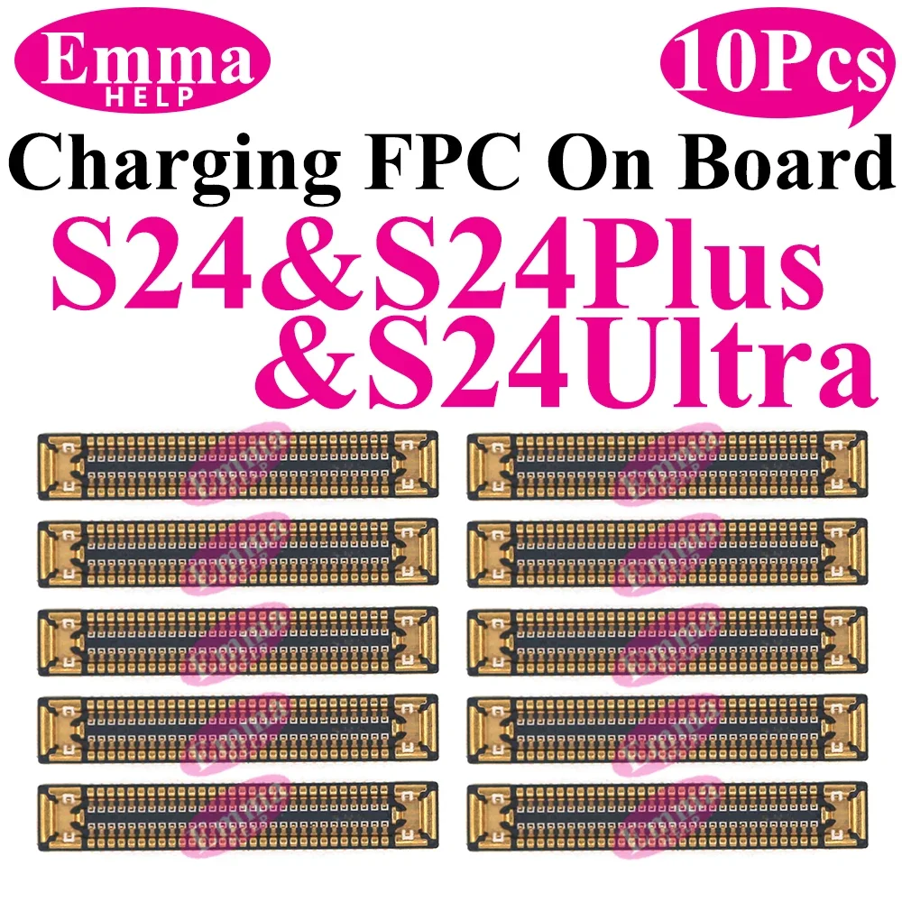10Pcs USB Lade FPC Stecker An Bord Für Samsung S23 S24 S22 Ultra S21 Plus Hinweis 20 FE S21FE S10 stecker USB Dock Port