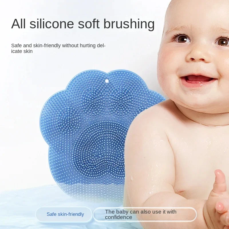 Brosse de Massage exfoliante en Silicone pour le dos, salle de bain, antidérapante, tapis de douche avec ventouse, coussin de Massage pour le bain