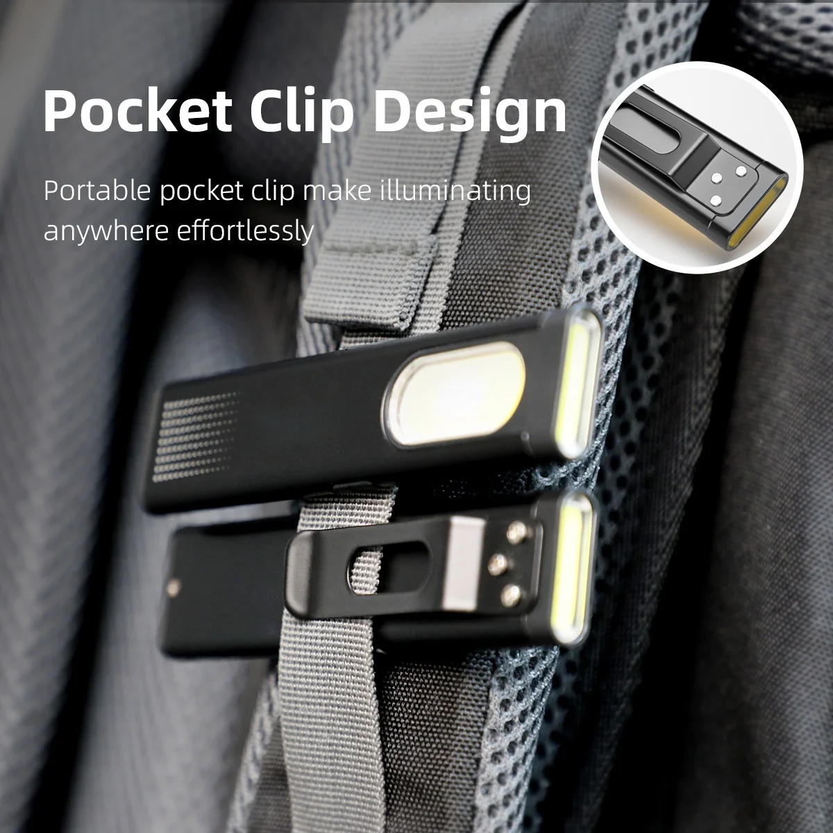 LED-sleutelhangerzaklamp USB C Oplaadbaar 600Lm Mini-zaklamp Draagbare werklamp met magneet Waterdichte zaklantaarn