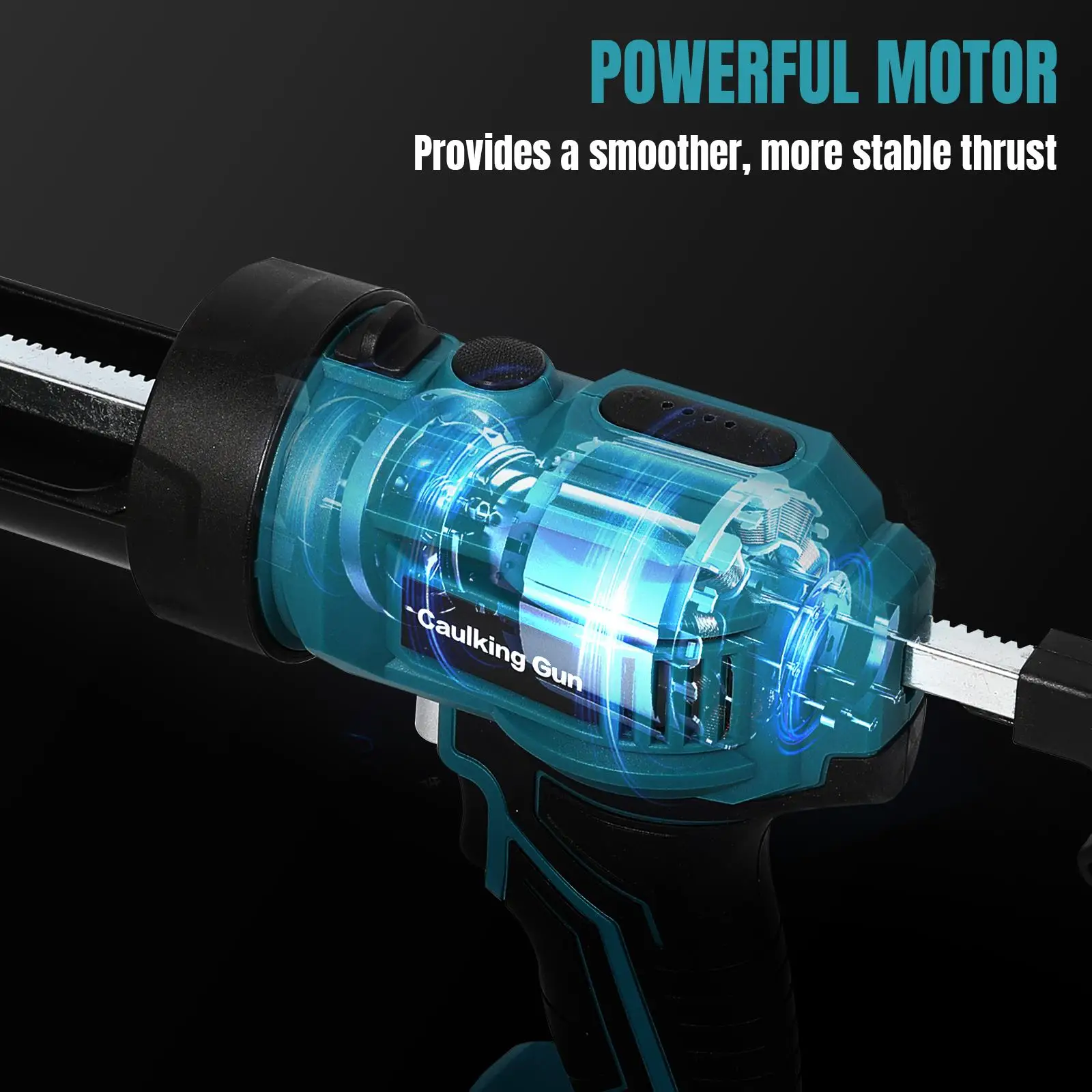 Akumulatorowy pistolet do silikonu Elektryczny pistolet do silikonu 4 prędkości z oświetleniem LED Pistolet do kleju Drzwi i okna Do akumulatora Makita 18V