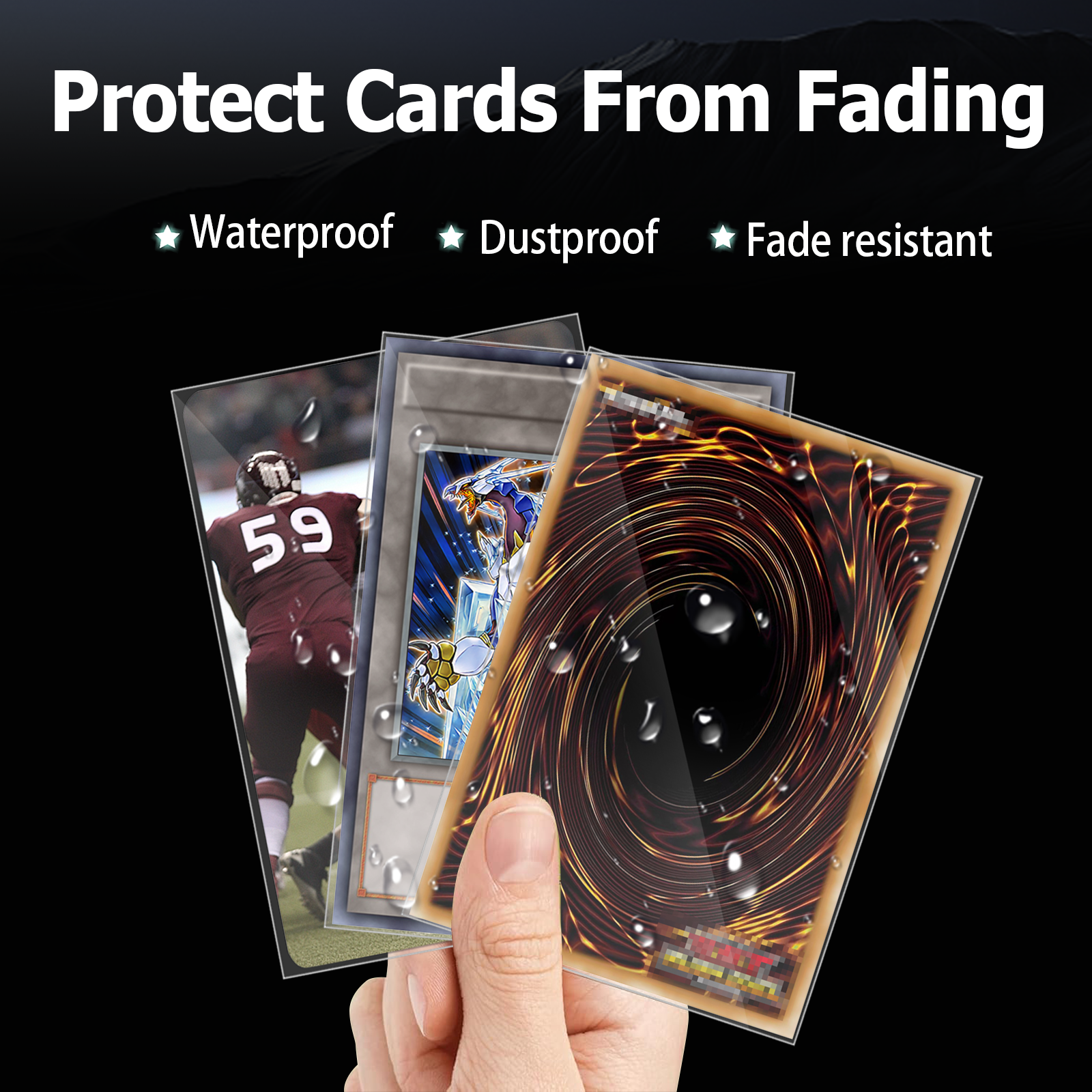 200 Stück innere Kartenhüllen, perfekte Passform für MTG/YGO-Spielkarten, Sportkarten, Fußballkarten, innere Kartenhüllen sind glatt und robust