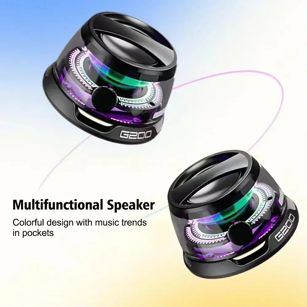 G200 Bluetooth 5.3 Draagbare luidspreker RGB-verlichting Magnetische luidspreker BT5.3 Mini-klankkast 7 uur afspelen Telefoonhouder Luidspreker