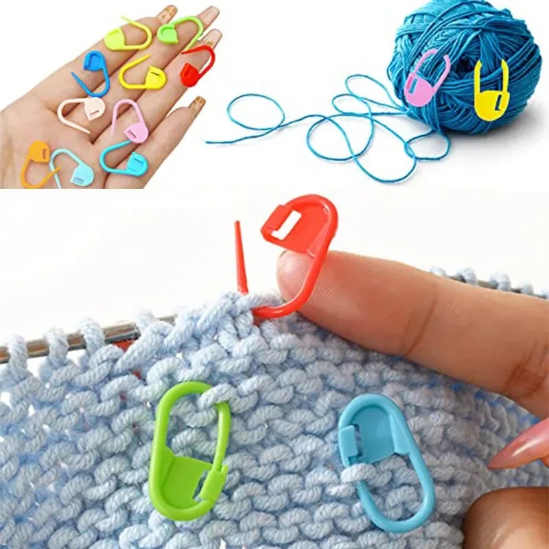 50/200 PCS พลาสติกที่มีสีสันถักเครื่องมือ MINI เรซิ่นคลิป Pins Locking Stitch Markers โครเชต์เย็บเข็มคลิปตะขอสําหรับเสื้อกันหนาว