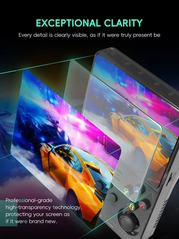 DATA FROG R36S Screen Protector Tempered Glass Protector dla R35S RGB20S Retro Handheld Game Console Akcesoria