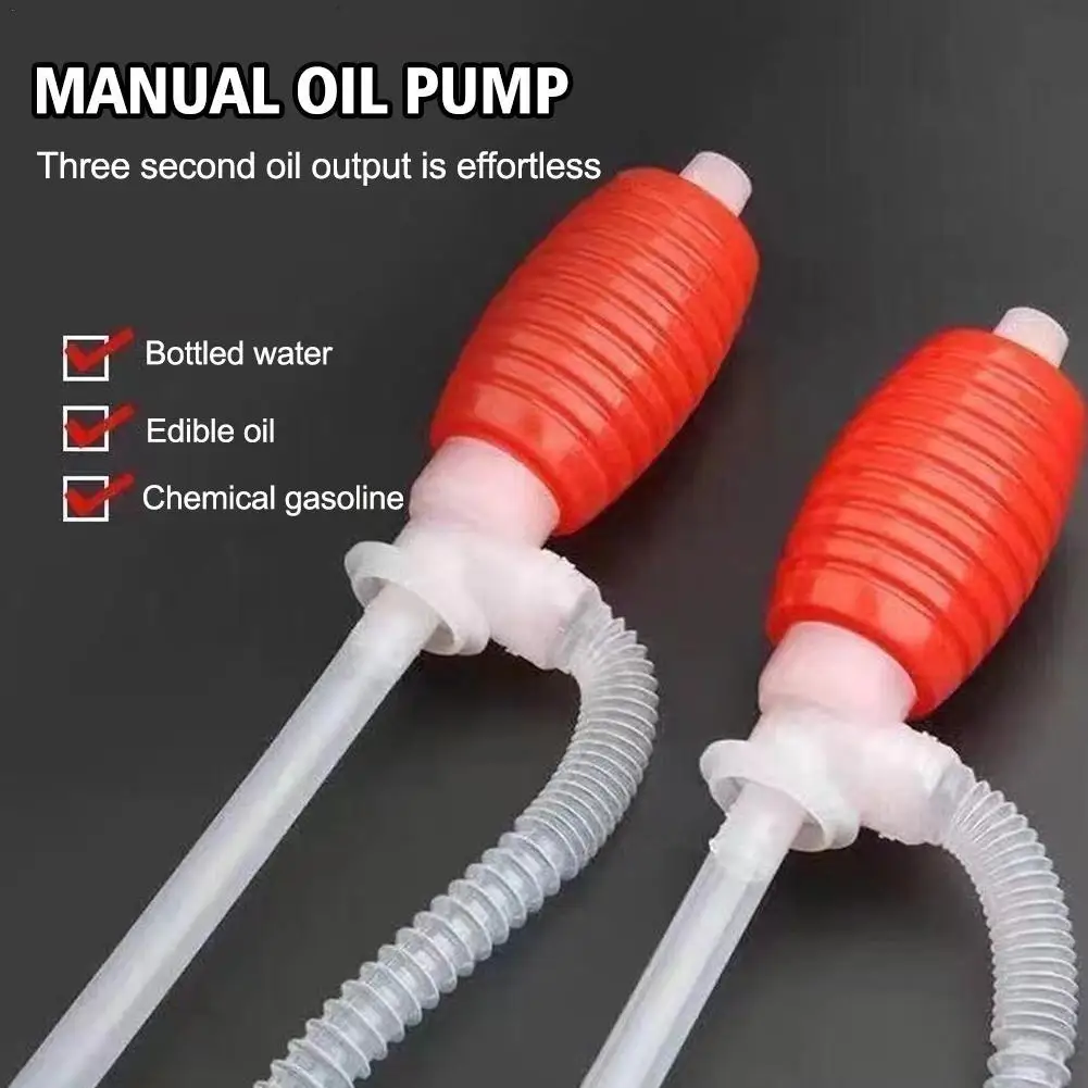 Sifón Manual de succión de agua, bomba de líquido químico portátil para coche, camión, sifón de combustible, aceite, gasolina, Diesel, ventosa de transferencia Manual