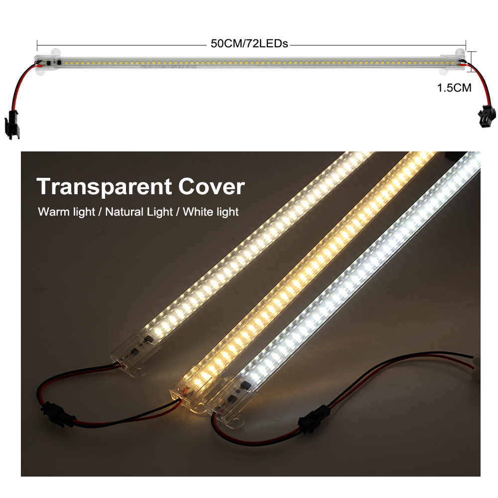 LED Tube Light AC220V  50cm 72LEDs High Brightness Night Bar 2835 Strip Energy Saving lamp for Home Kitchen Cabinet Wall Decor