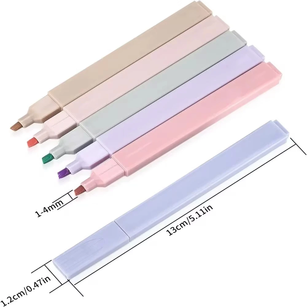 6 teile/satz Pastell Farbe Highlighter Kawaii Schreibwaren Farbe Marker Schule Liefert Student Marker Highlighter Japanische Schreibwaren