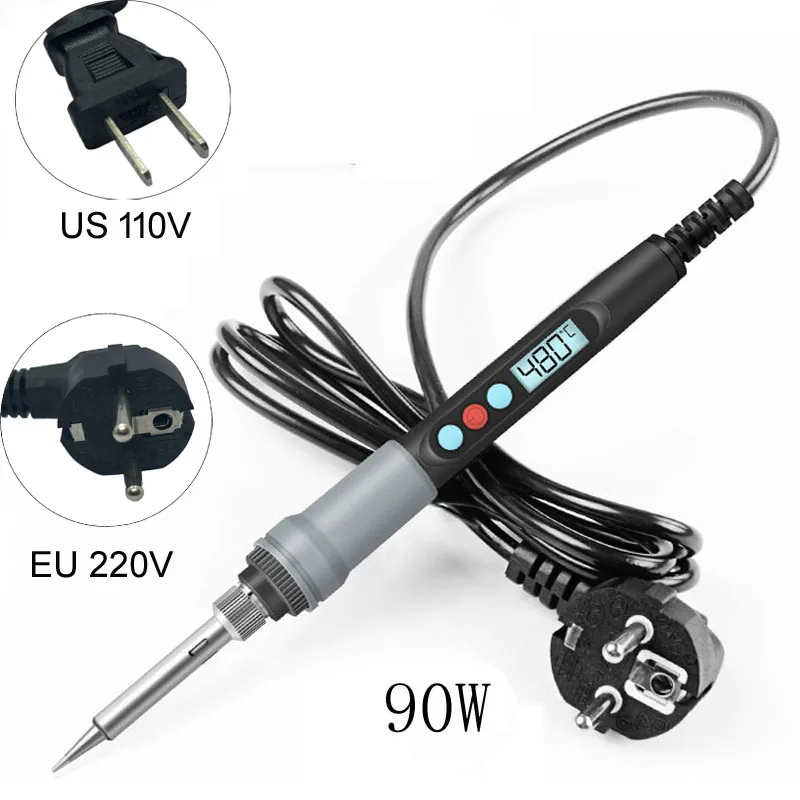 90W Electric Soldering Iron  Adjustable Temperature Digital  LED Display Electronic Welding Repair Tools Solder Tin Iron Tips