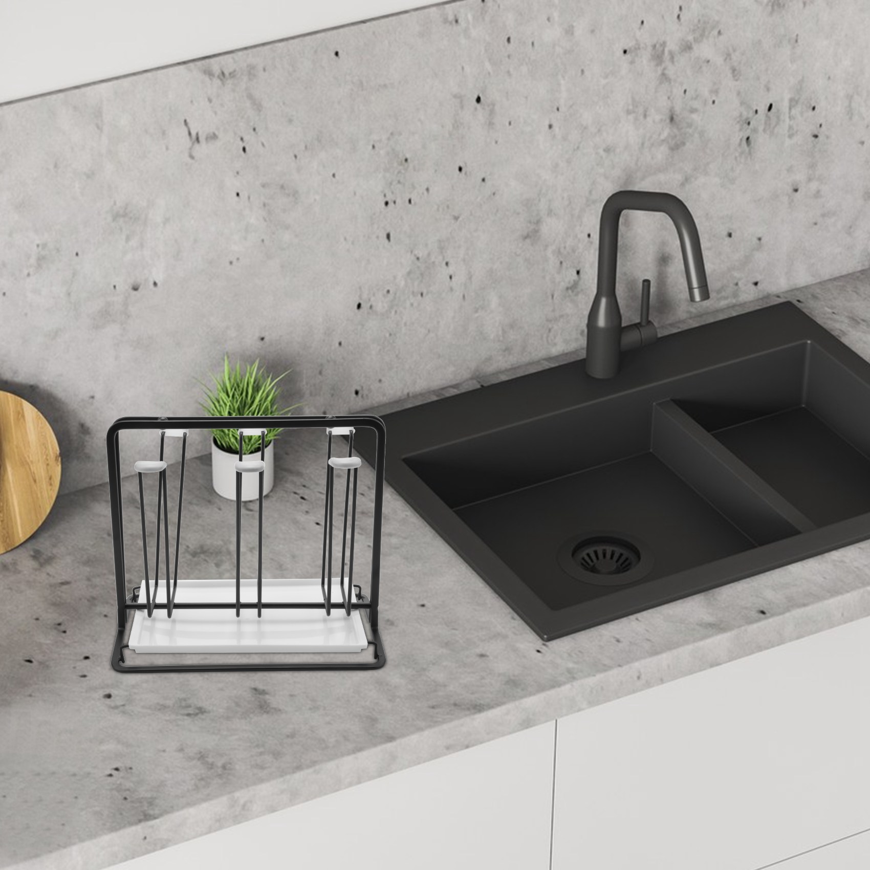 Suporte de garrafa de metal para escorredor de prato de 6 garrafas, rack de gotejamento para navios com bandeja de gotejamento, para,,