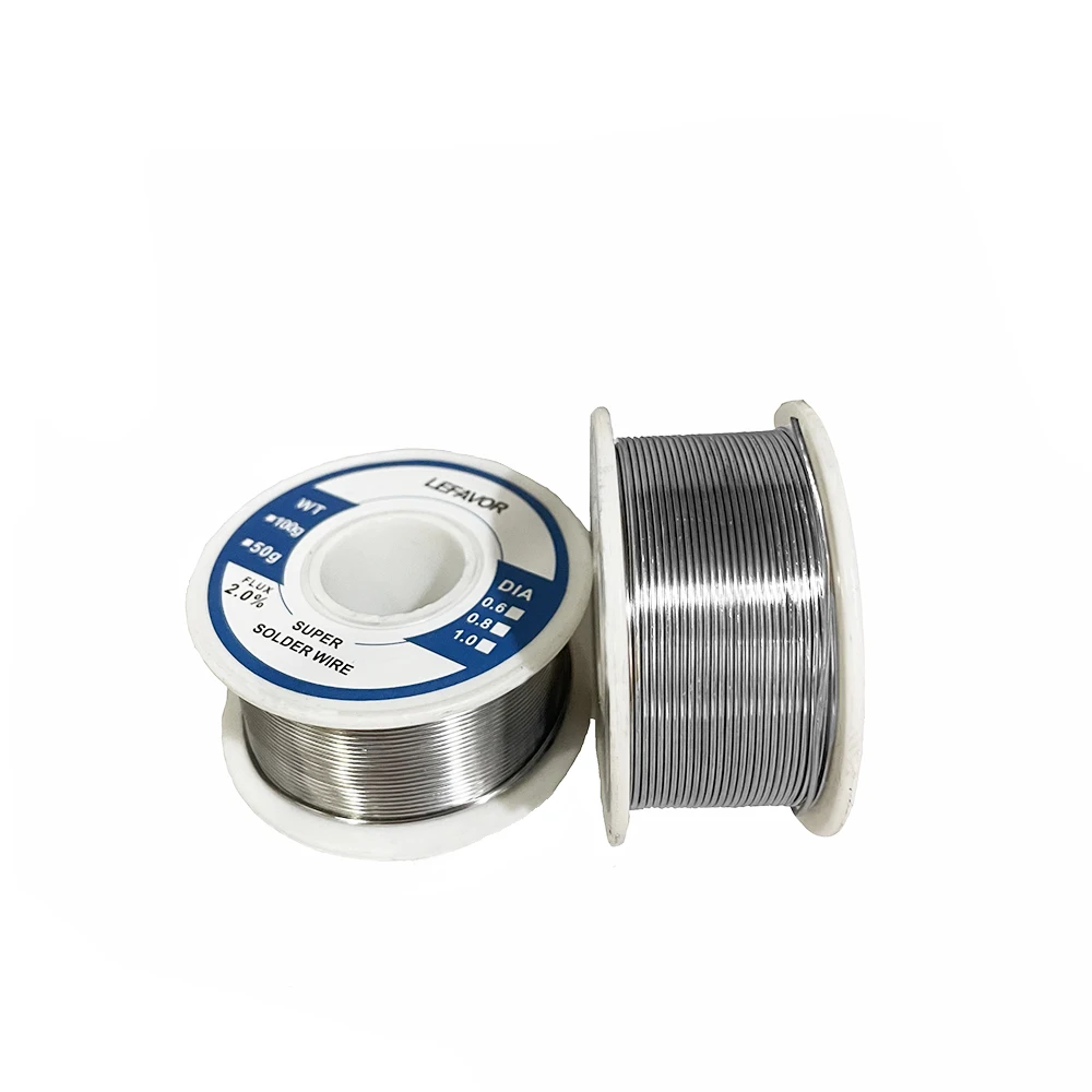 0.8 มม.1.0 มม.20g 50g 100g บัดกรีลวดดีบุกดีบุกดีบุก Rosin Core บัดกรีบัดกรีลวดม้วน NO-Clean FLUX 2.0%