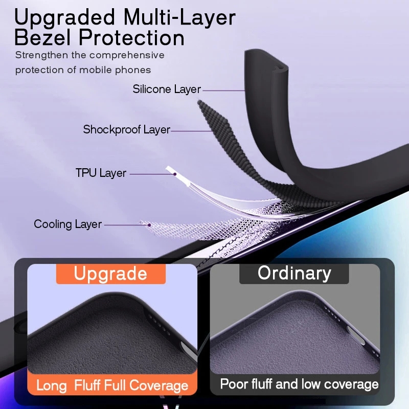 Capa de silicone líquido original de luxo para iPhone 14 13 12 11 Pro Max capa à prova de choque