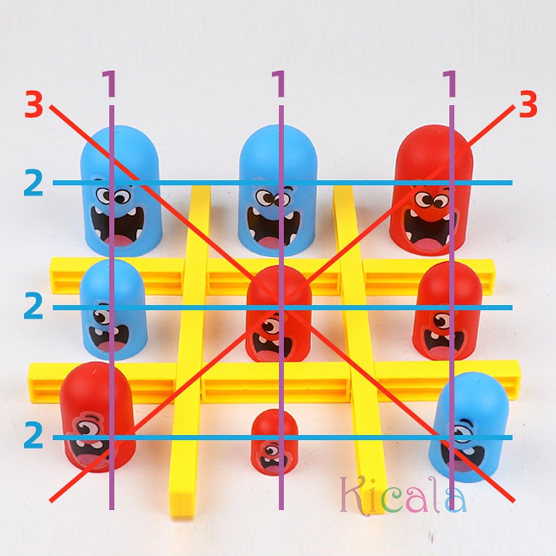 Tic Tac Toe Big Eat Small Gobble Brettspiel Eltern-Kind-Interaktives Lernspielzeug für Kinder Weihnachtsgeschenke Familienspiele
