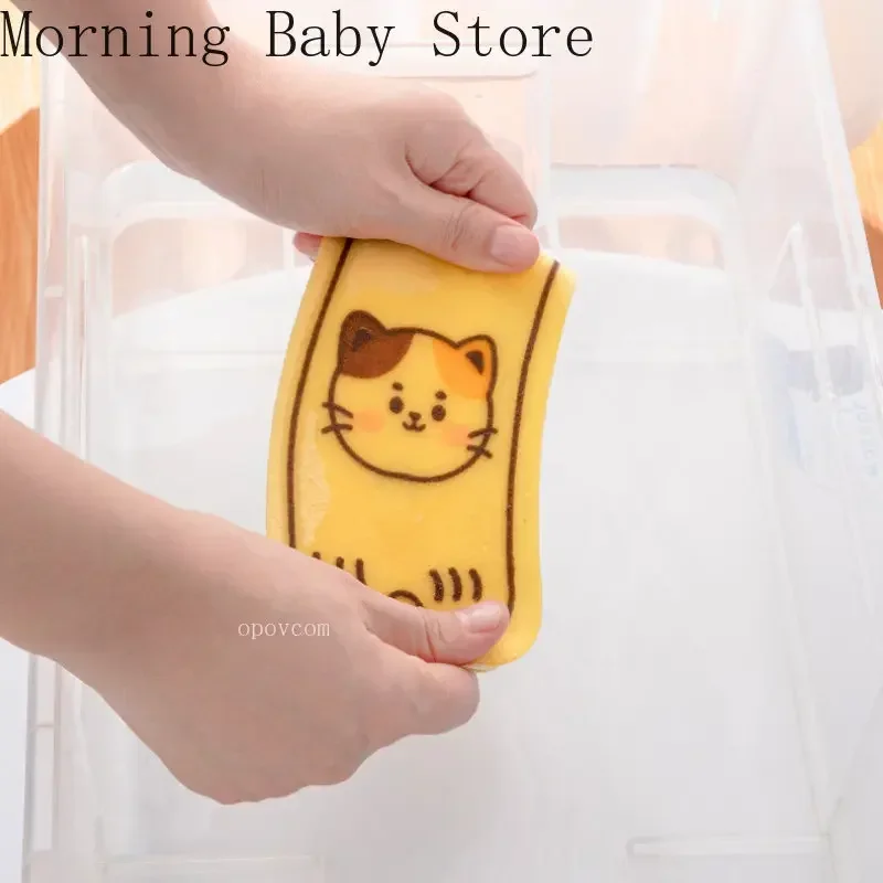 1 par de pegatinas para inodoro de conejo y gato de dibujos animados, alfombrilla Universal suave para taburete, alfombrilla lavable para inodoro, accesorios de baño