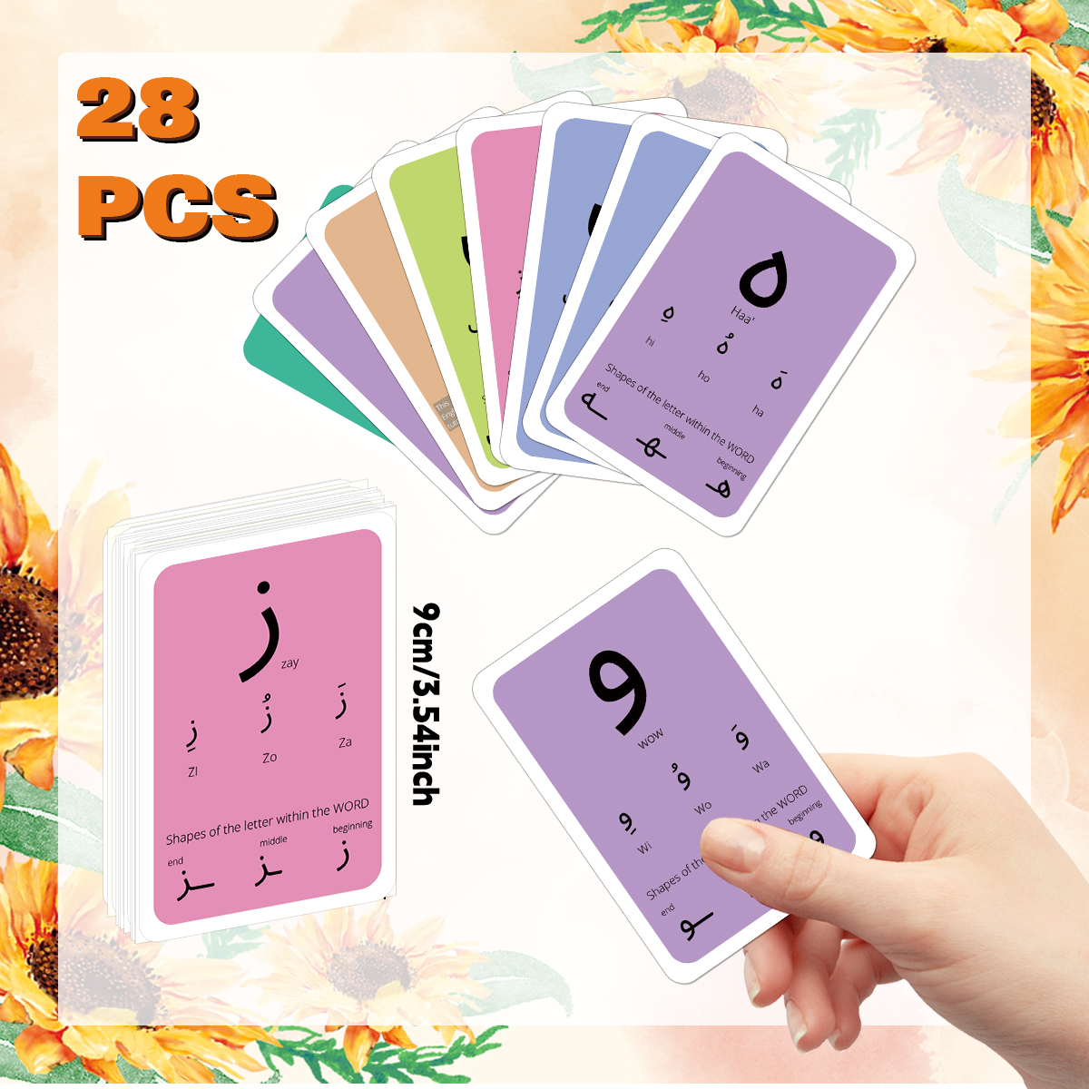 28pcs Arabic Alphabet Flash Cards For Beginner Of Arabic, Letter Training Early Education Homeschool Learning, Arabic Teacher