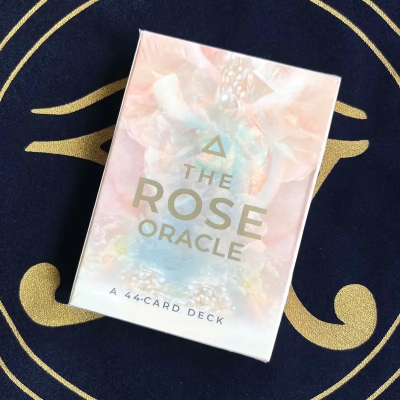 1 กล่อง Rose Oracle ไพ่ทาโรต์ภาษาอังกฤษรุ่นเกมกระดานดาดฟ้าเวทมนตร์ Fairy Guidebook ลึกลับ Divination การ์ดเล่น
