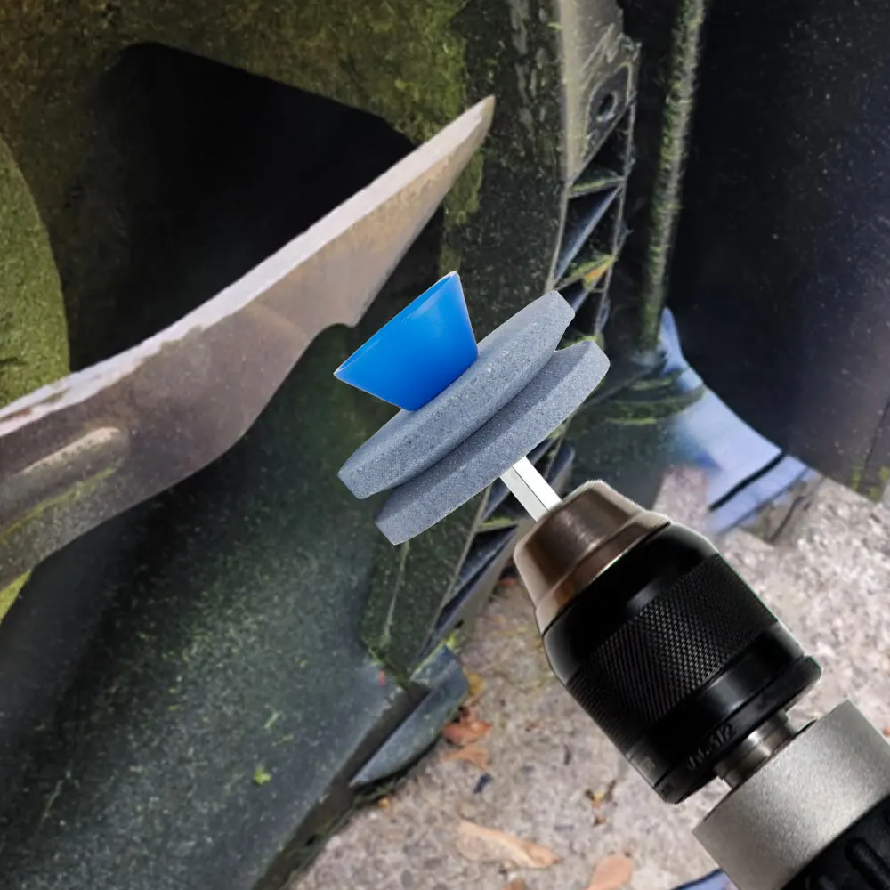หินเจียรมีดไฟฟ้า Sharpener Wind Power เครื่องตัดหญ้าสวมมีด Sharpener หัวบดเครื่องมือ