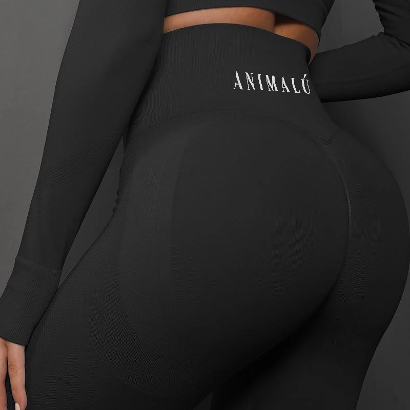 ANIMALU-mallas sin costuras para mujer, pantalones de Yoga para gimnasio, mallas de cintura alta para entrenamiento físico, pantalones para correr, 2023