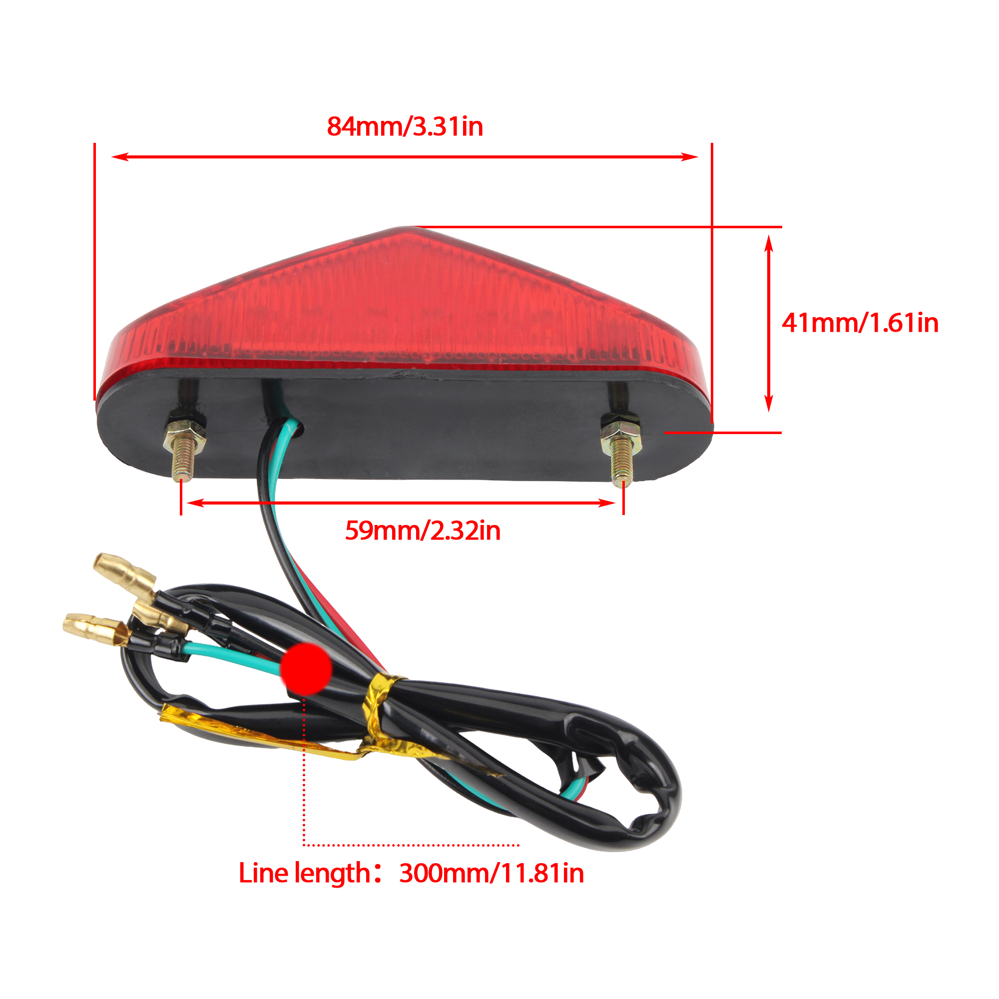 Universal 12v luz da cauda da motocicleta lâmpada da placa de licença luzes parada freio para scooters ciclomotores motocross bicicleta sujeira acessórios