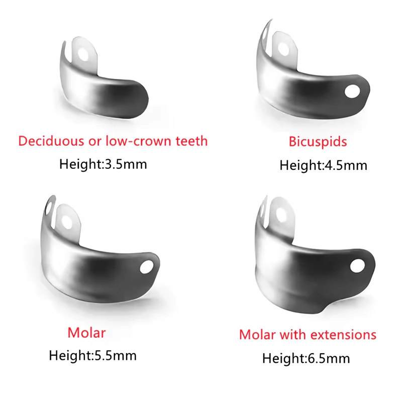 Dental Matrix Bands NITI โลหะเมทริกซ์ Clamp แหวนตัดโค้ง Matrix ระบบนิกเกิลไทเทเนียม Clamping แหวนเครื่องมือทันตแพทย์