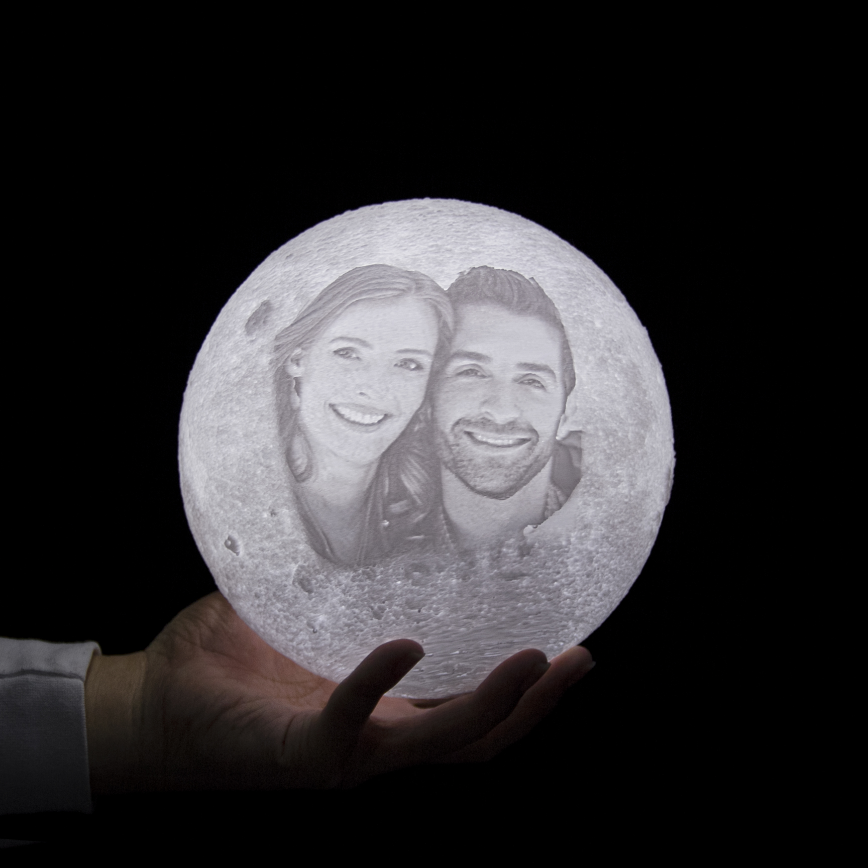 Customized 3D Printing Moon Lamp Personalized Photo Text Night Light USB Rechargeable Gift for Birthday Mother's Valentine Day