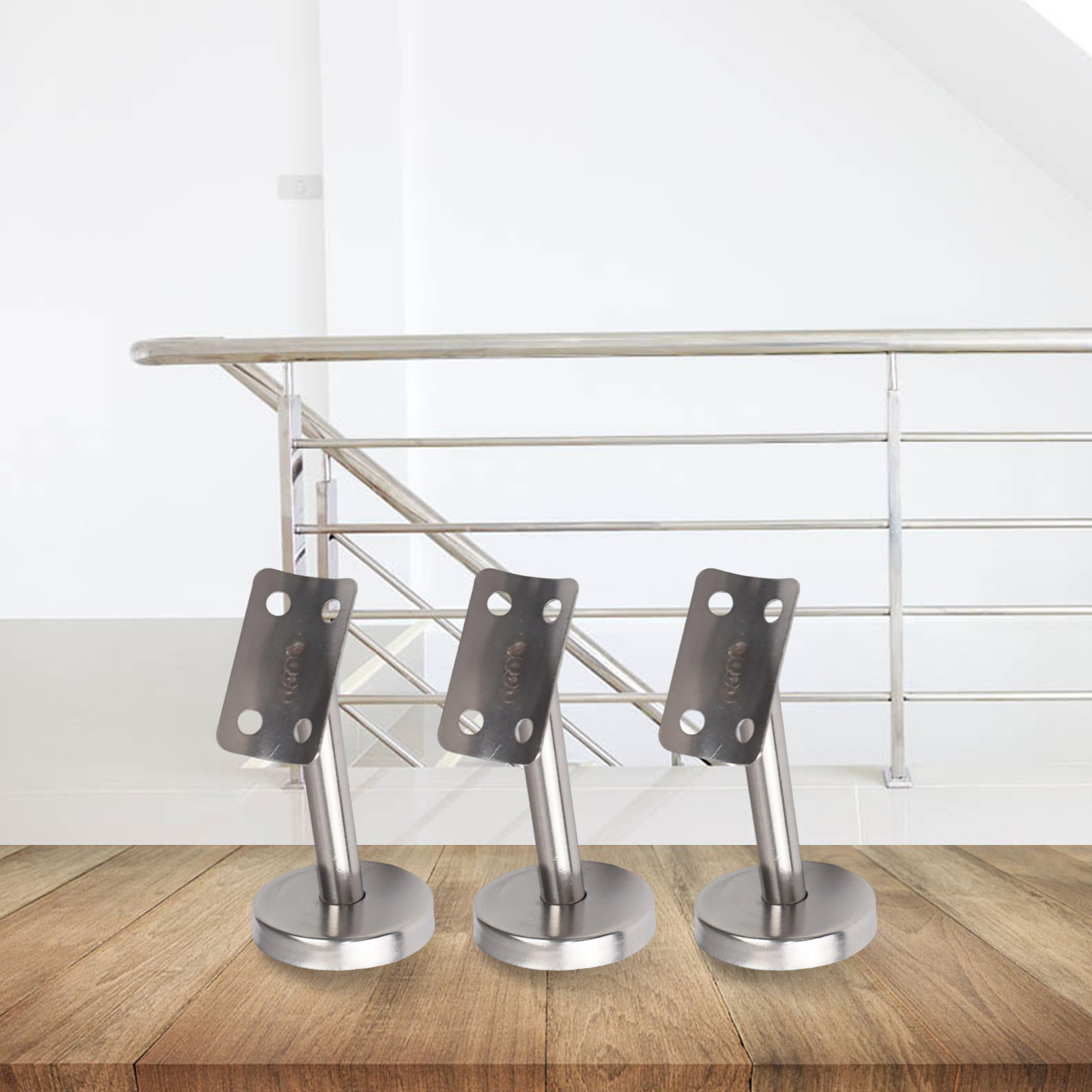 3 stks 60/80mm Ondersteuning Beugel Muurbeugels Van Beweegbare Verstelbare Kolom Beugel 304 Rvs Leuning Thuis hardware