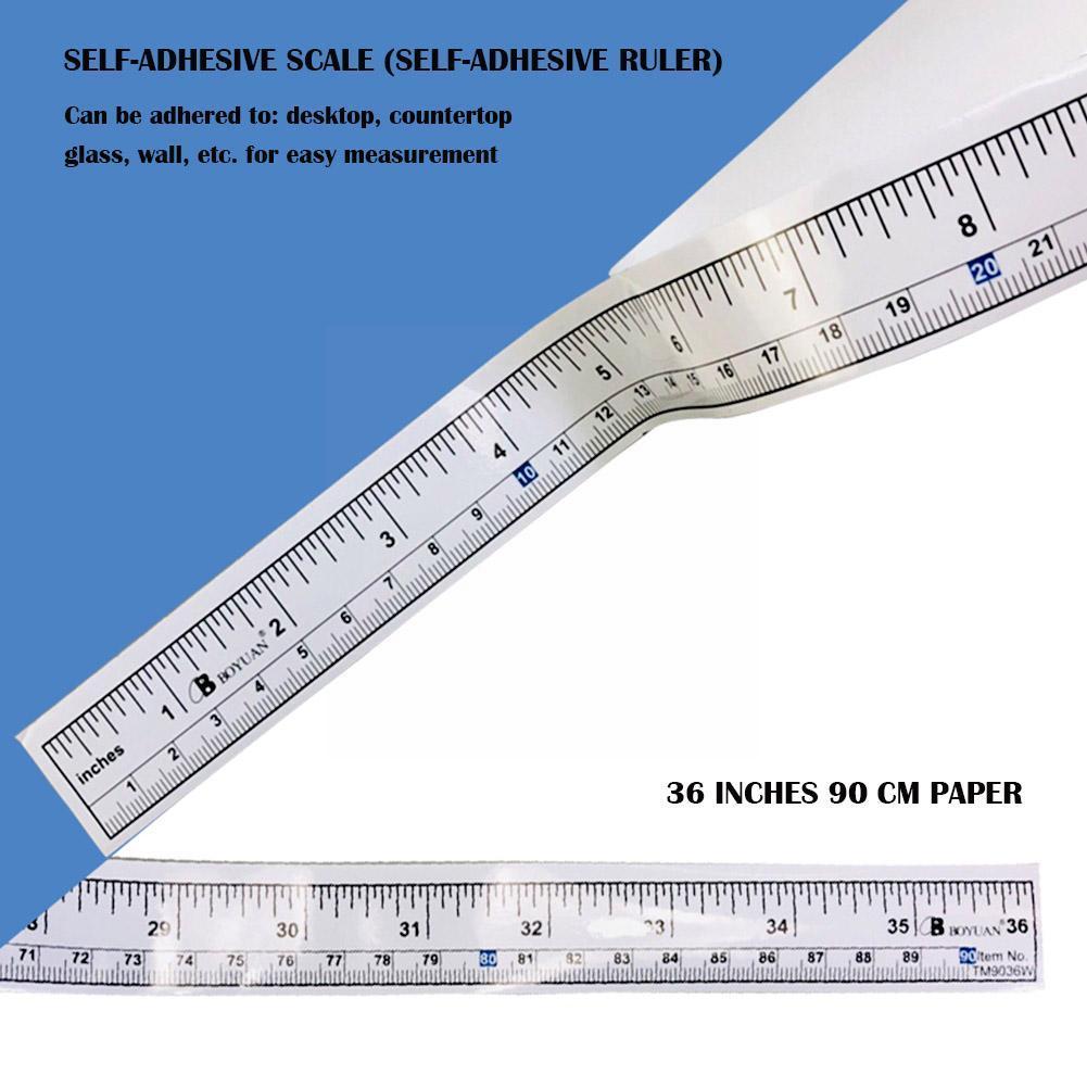 Righello in vinile con nastro di misurazione metrico autoadesivo da 90 cm per adesivo per macchina da cucire W9Y6 U6C8