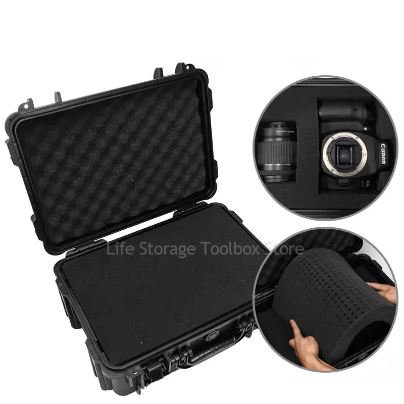 Waterproof Hard Carry Case Bag Tool Case With pre-cut Sponge Storage Box Safety Protection Box Hardware Toolbox pelican case
