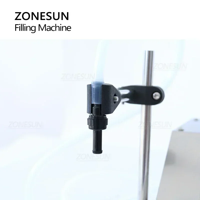 ZONESUN Liquid Filling Machine ควบคุมดิจิตอลน้ําดื่มน้ําหอมน้ําผลไม้นมขนาดเล็กขวดปั๊มไดอะแฟรมบรรจุ ZS-GFK160