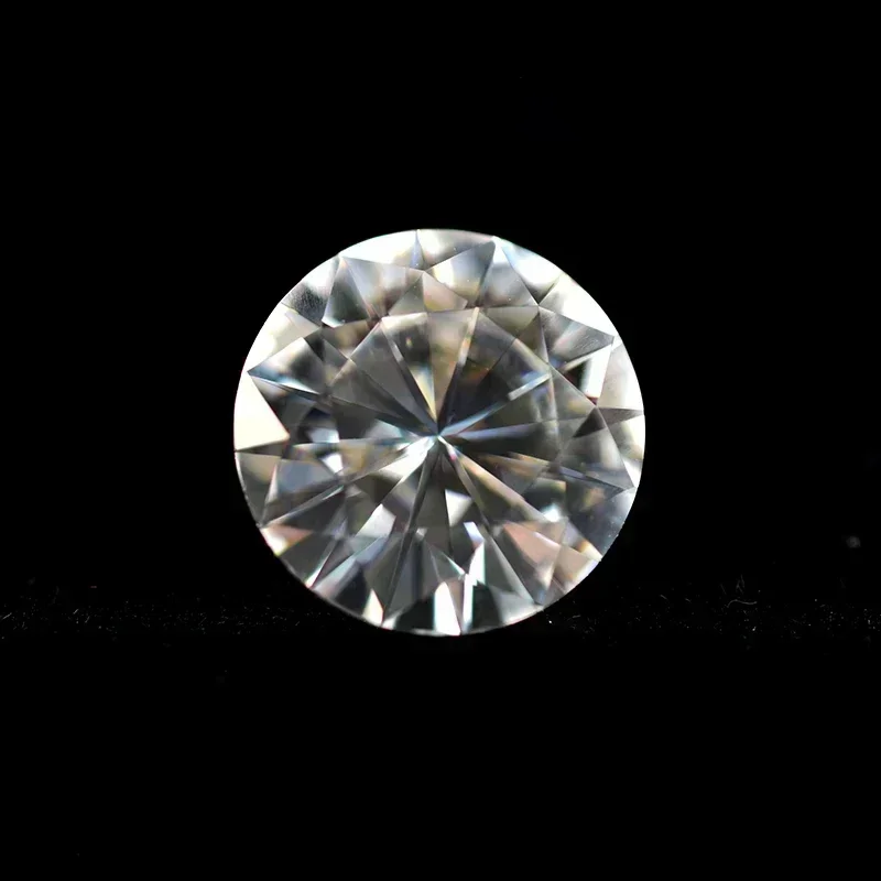 Pierre précieuse de moissanite ronde pour bijoux exécutifs, document D, vente en gros, Vvs1, 0,1 ct-12ct, GRA, ignorer