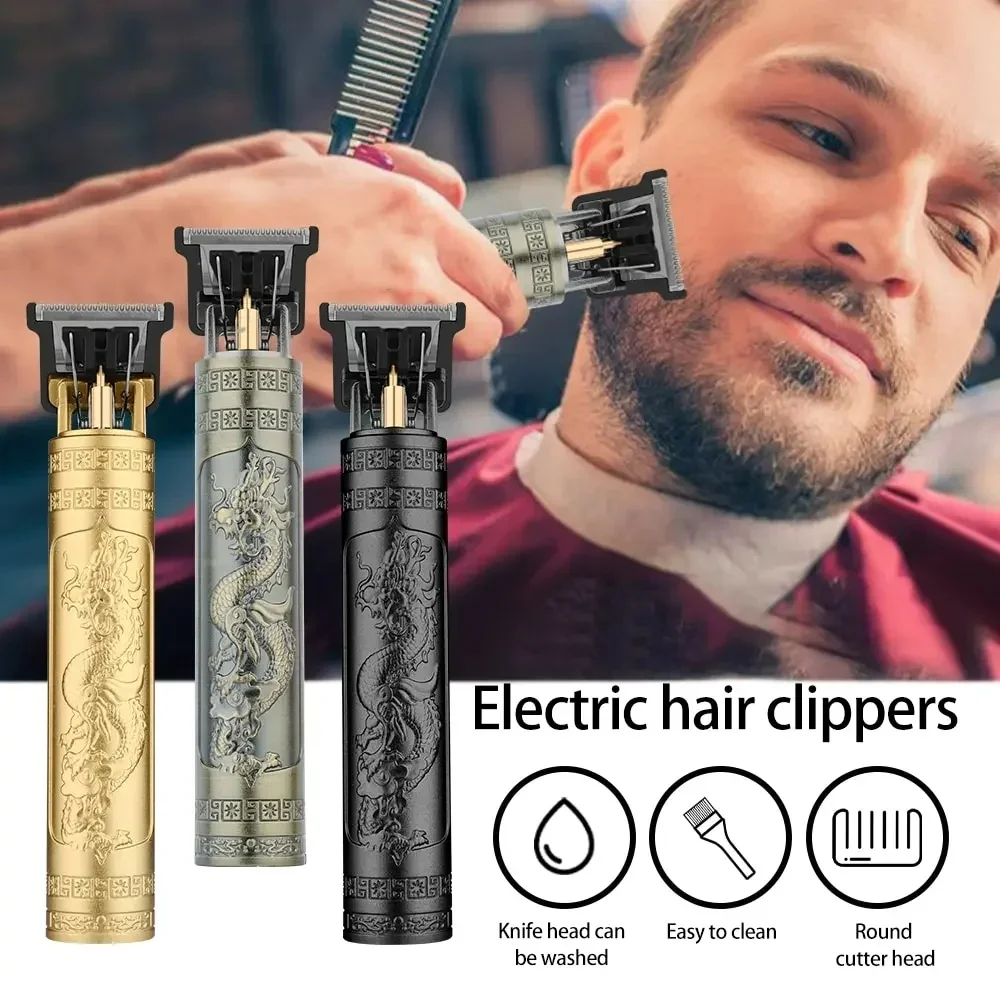 Cortadora de pelo eléctrica recargable por USB T9, afeitadora para hombre, recortadora de barba técnica de peluquero para hombres, cuidado del cabello, corte